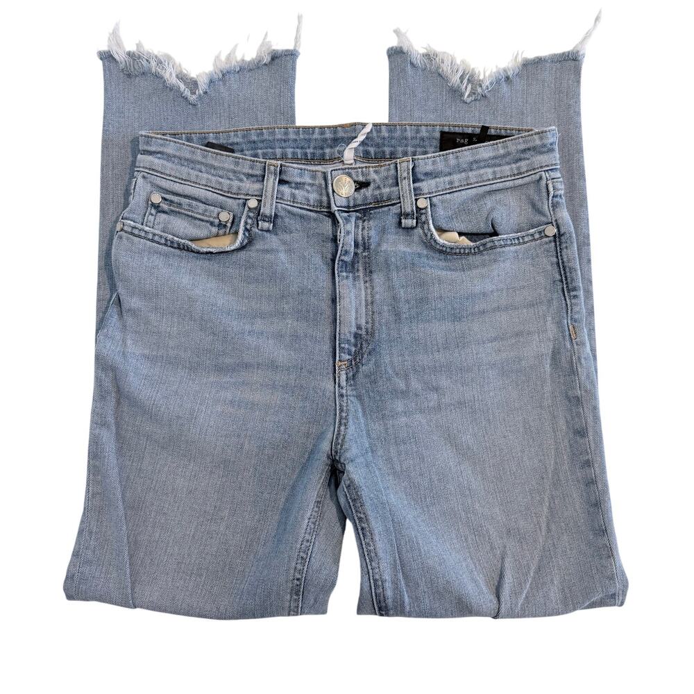 rag & bone Nina High Rise Ankle Cigarette Jeans Women 28 Light Wash Denim
